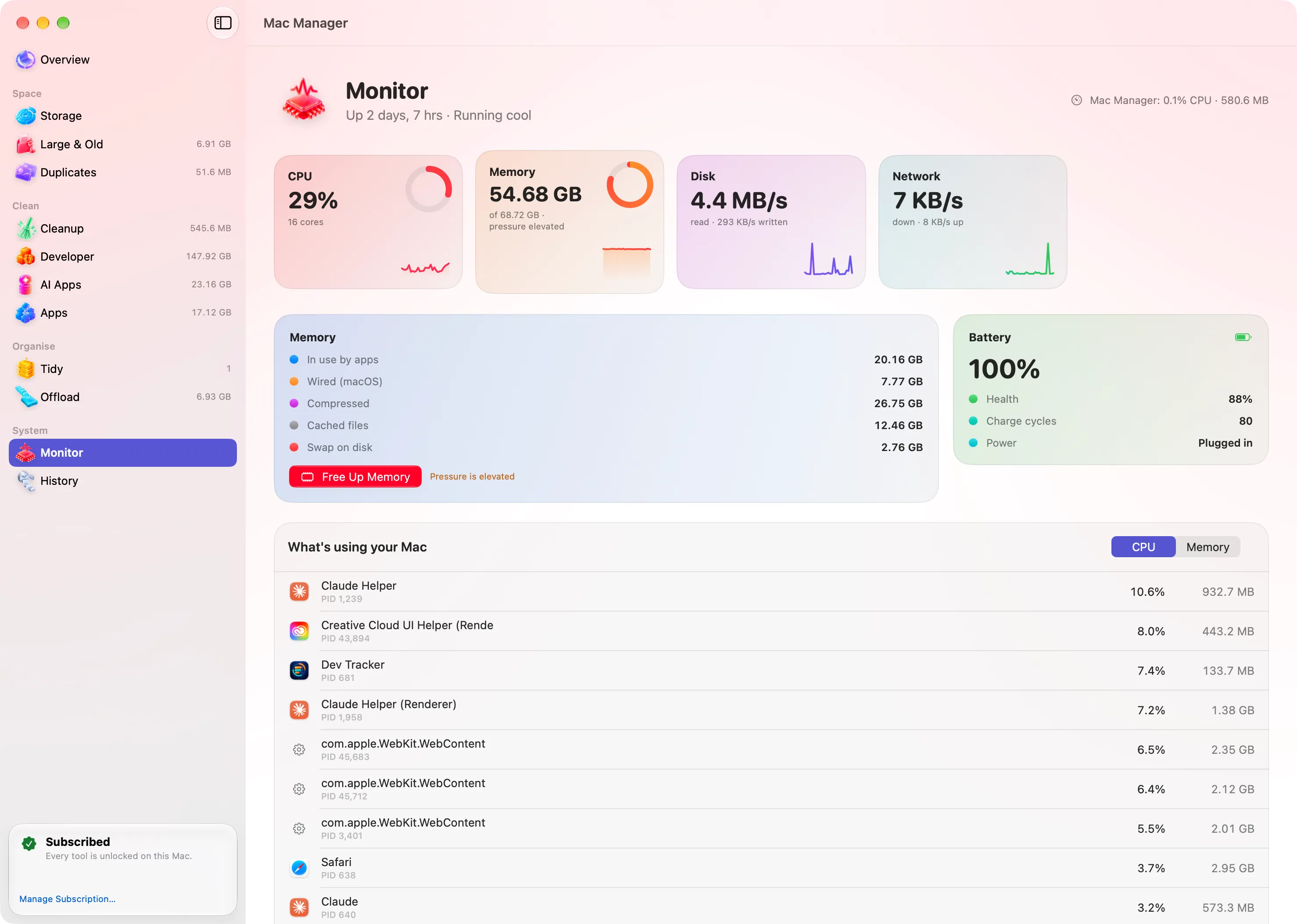 Mac Manager: Monitor