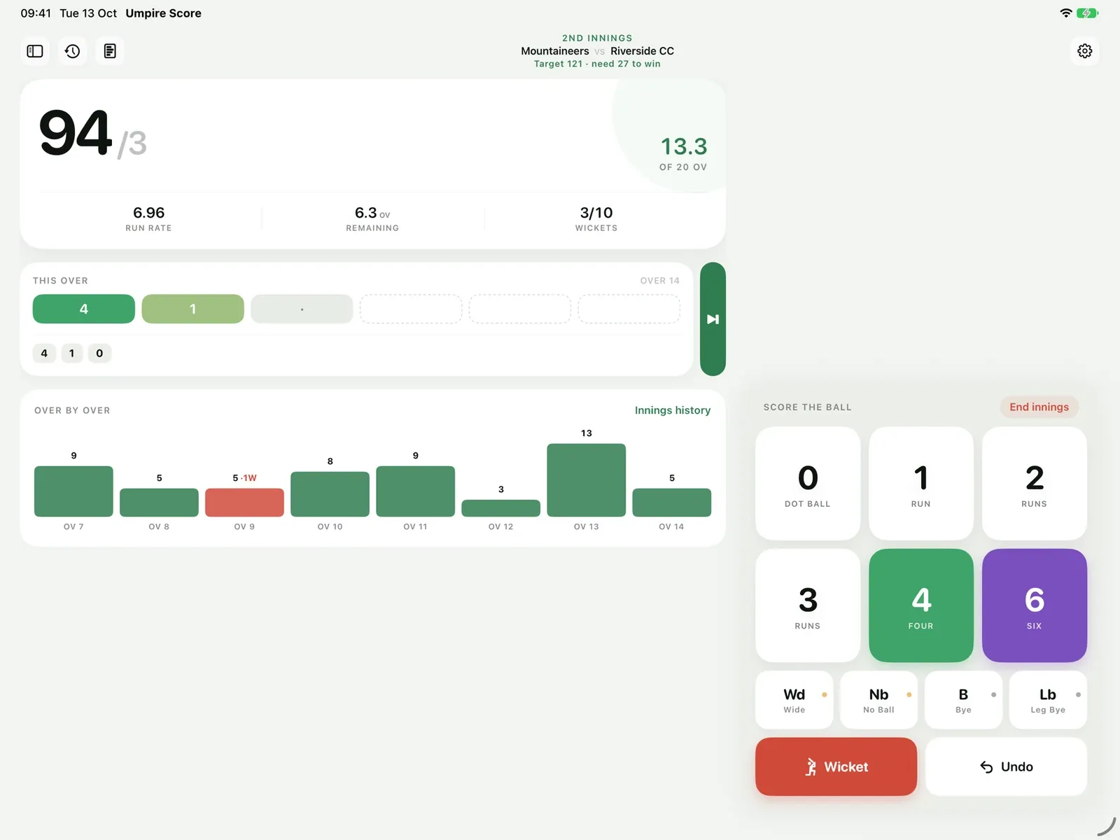 Umpire Score screenshot 11 (light mode)