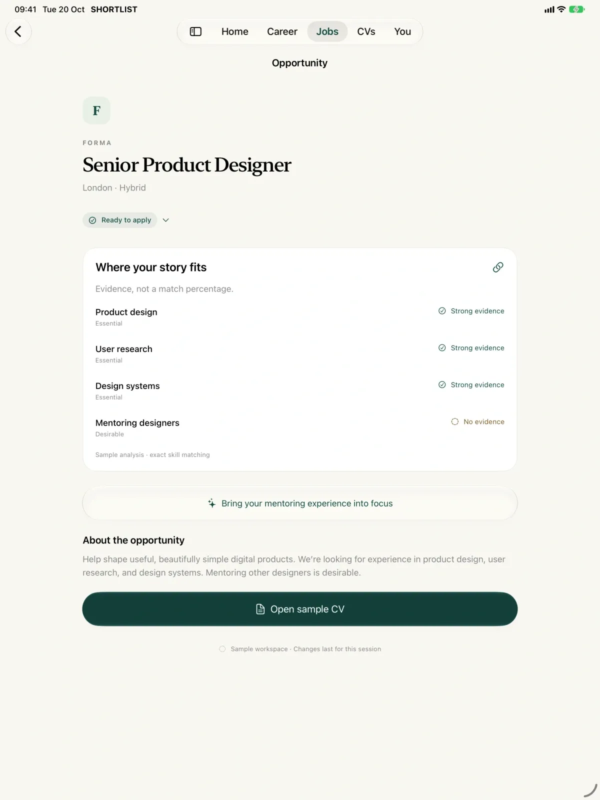 Shortlist screenshot 11 (light mode)