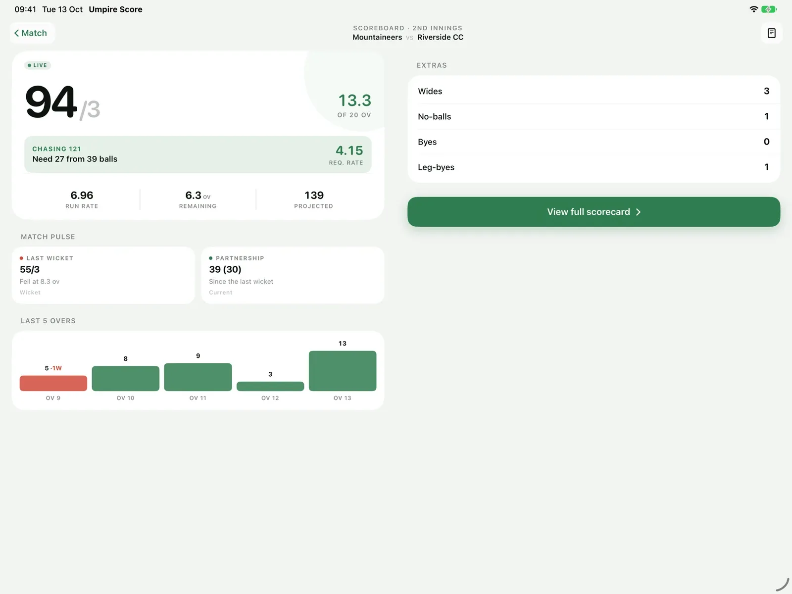 Umpire Score screenshot 14 (light mode)