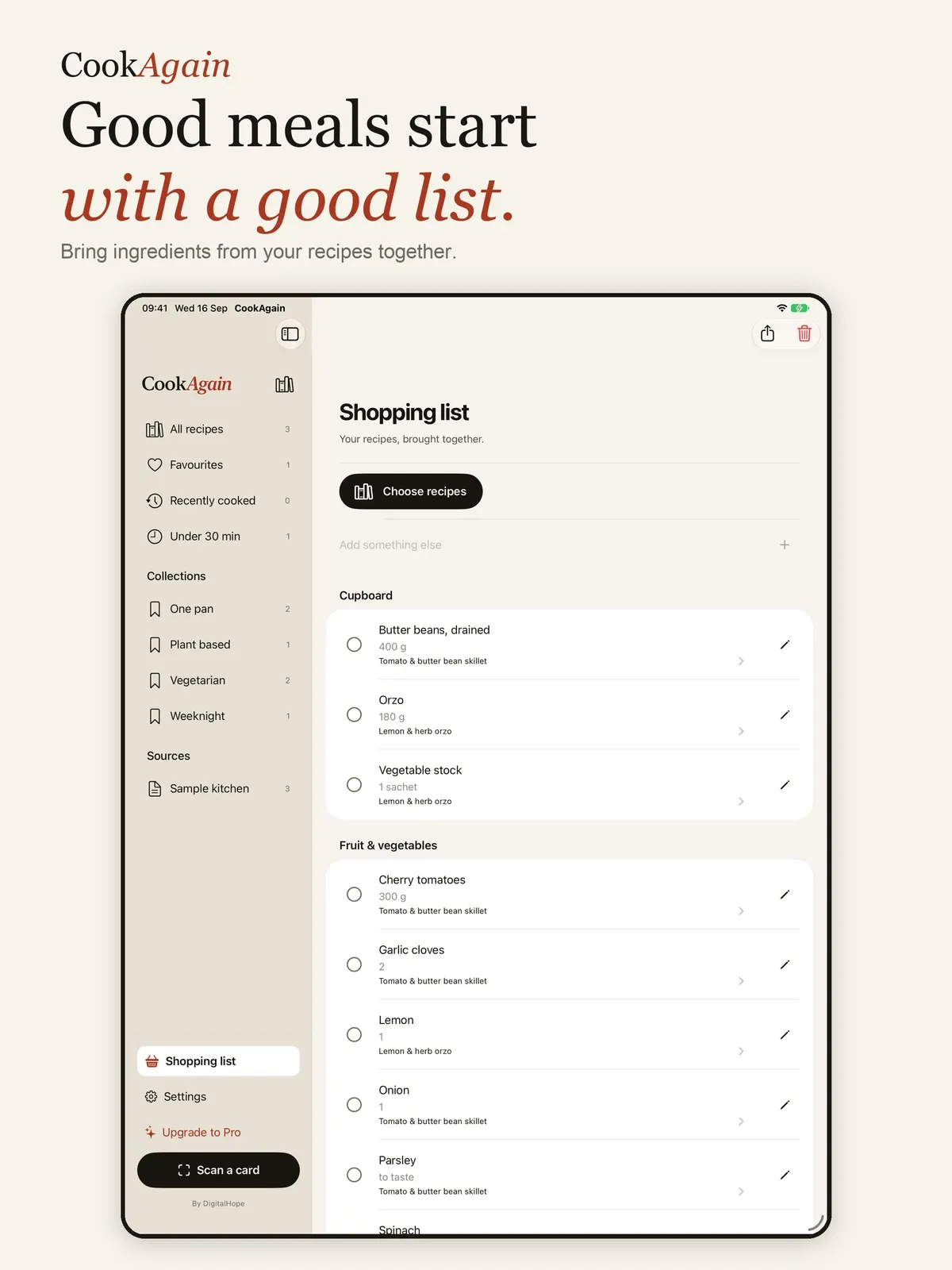 CookAgain screenshot 6 (light mode)