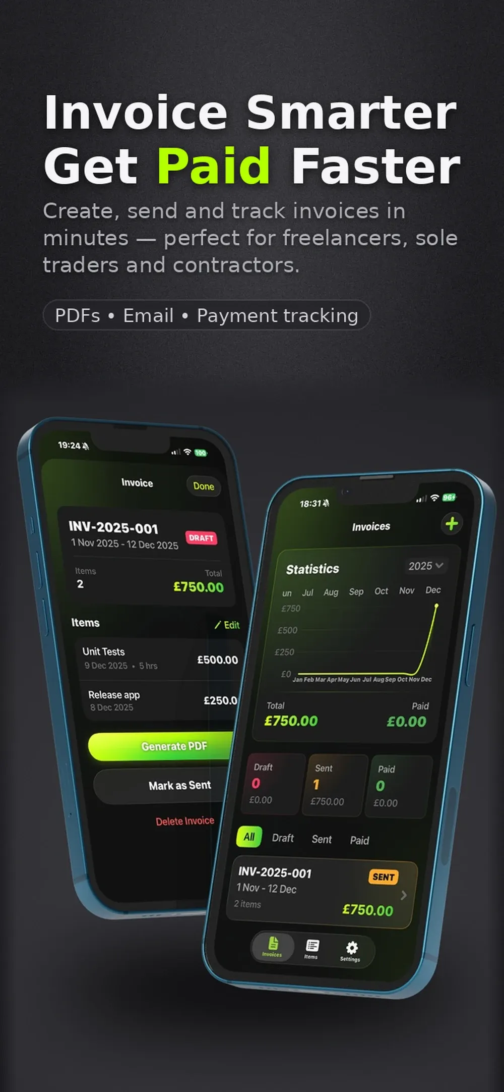 Mi-Invoice on iPhone