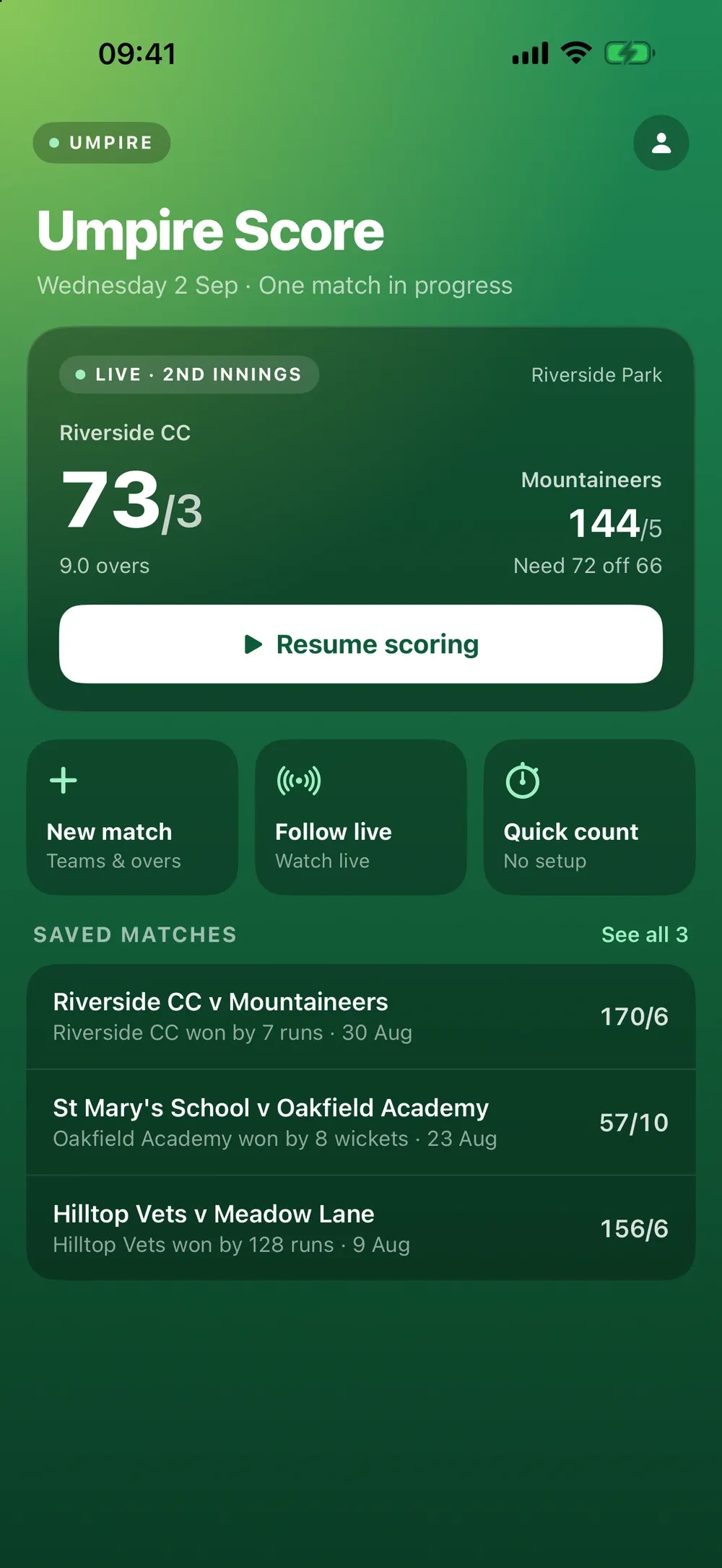 Umpire Score screenshot 2