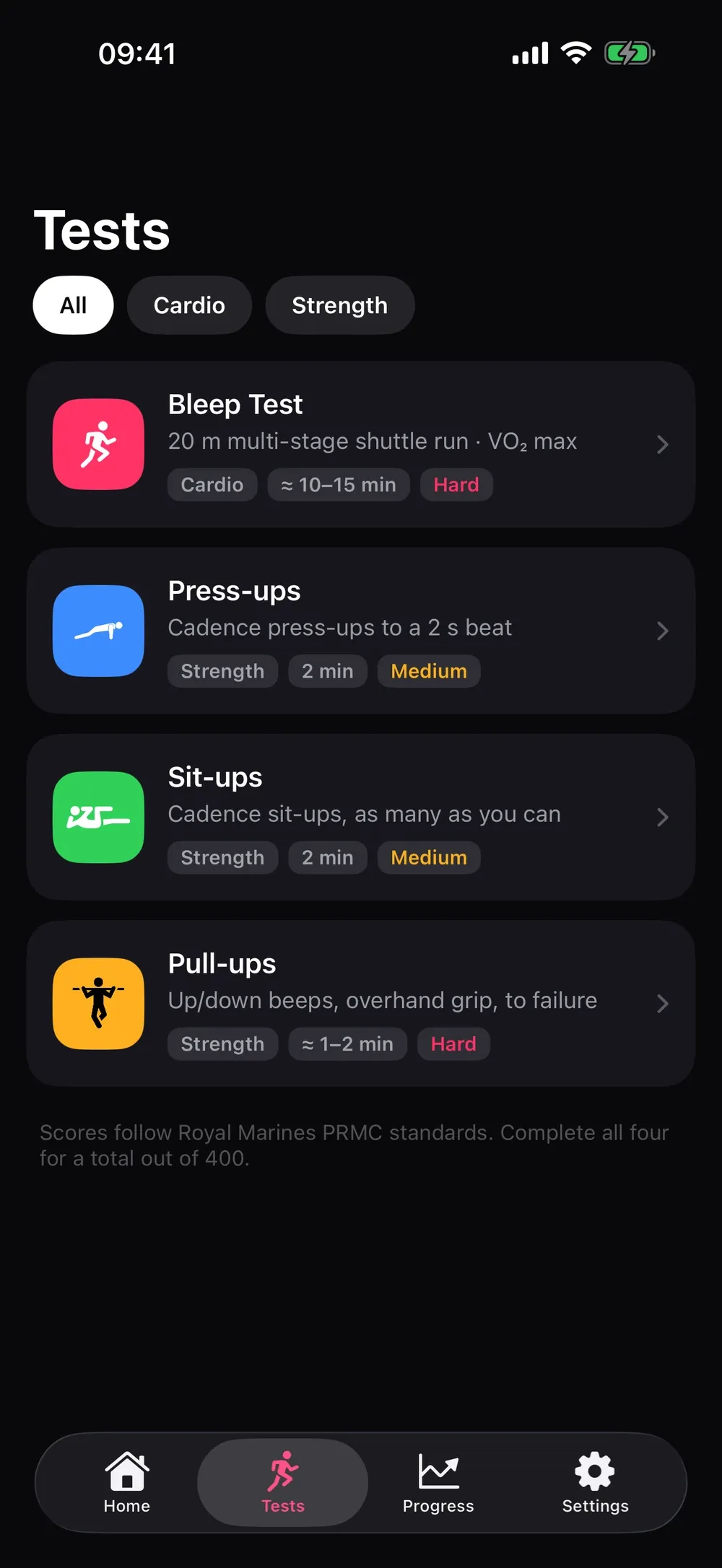 Bleep Test - Fitness Tests screenshot 2