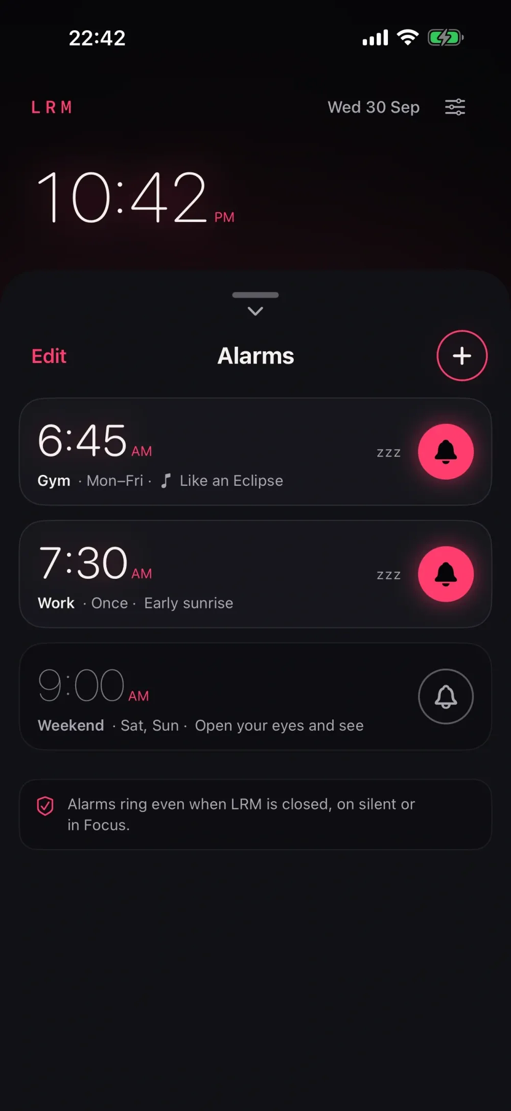LRM - Nightstand alarm clock screenshot 2