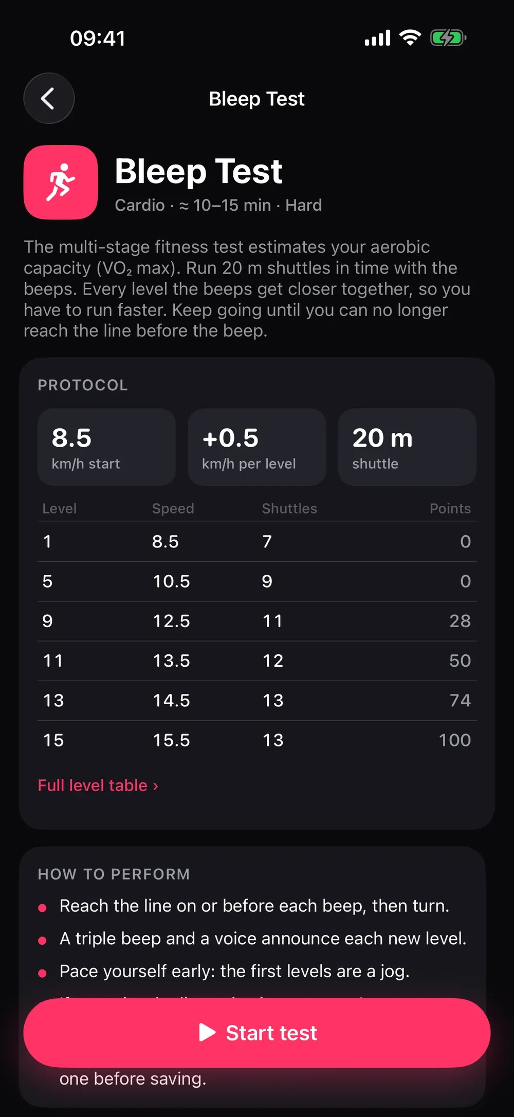 Bleep Test - Fitness Tests screenshot 3