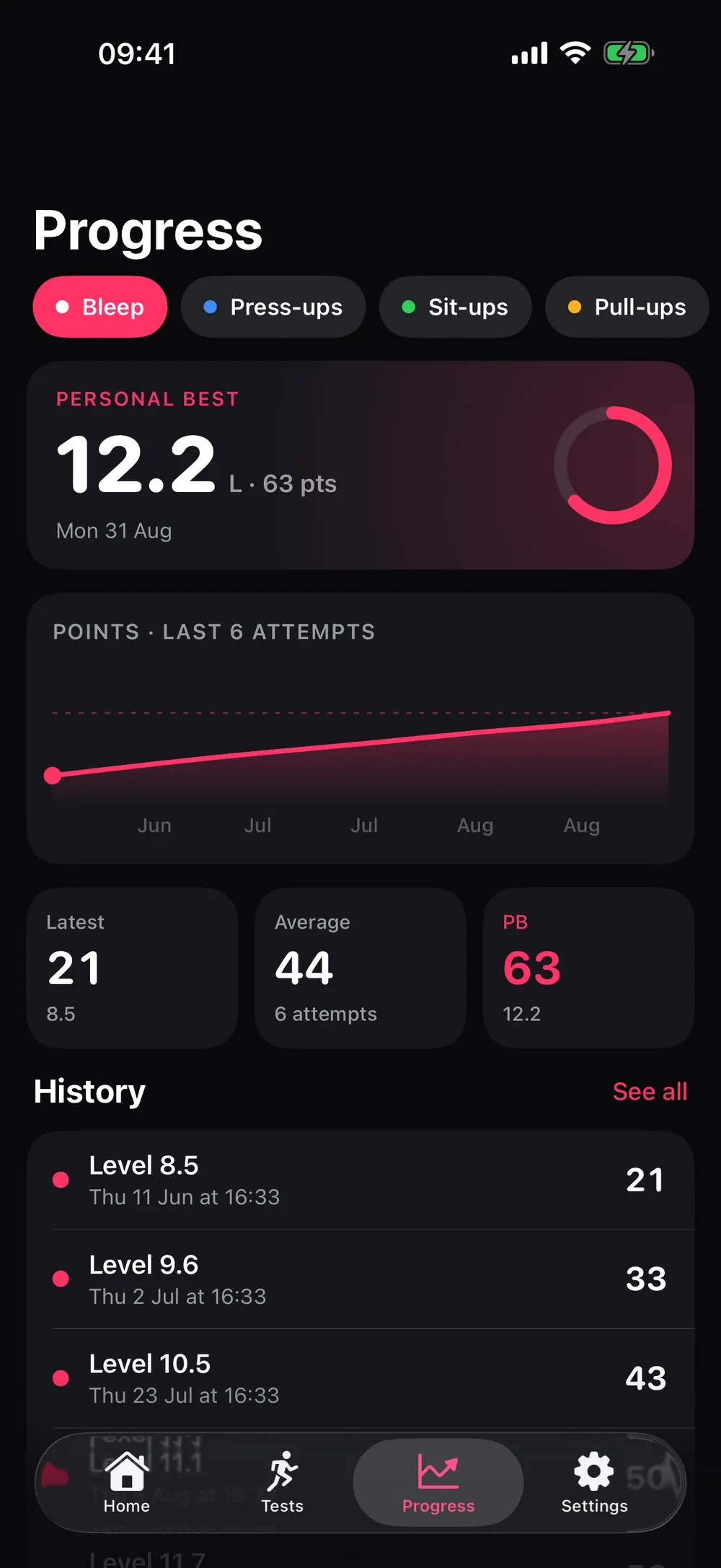 Bleep Test - Fitness Tests screenshot 5