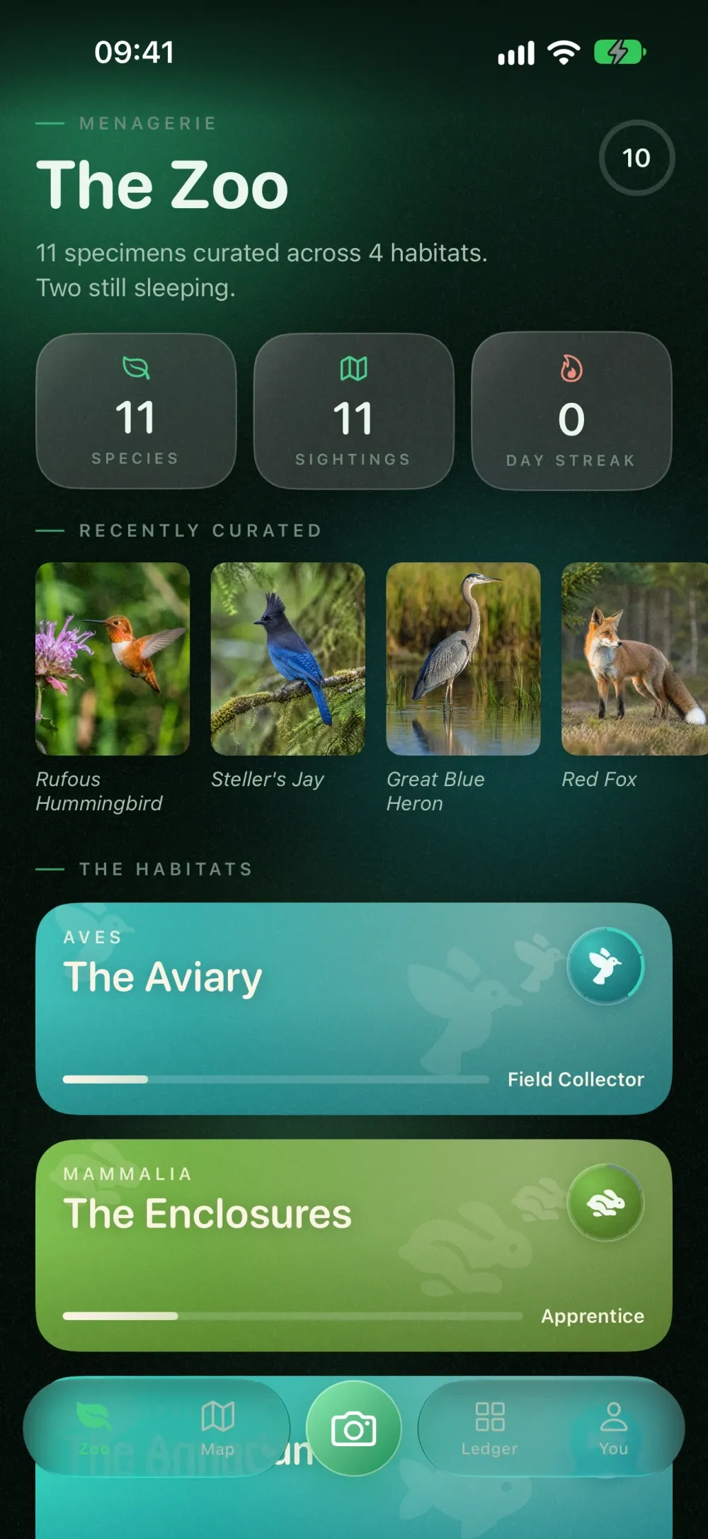 Menagerie on iPhone
