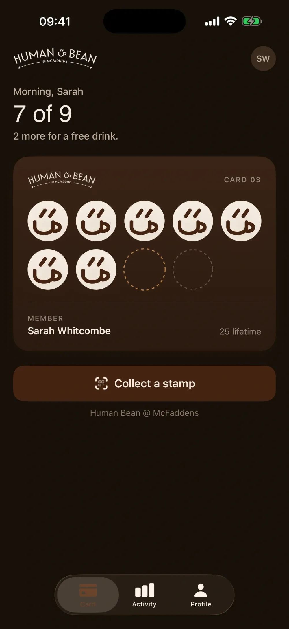 Human Bean on iPhone