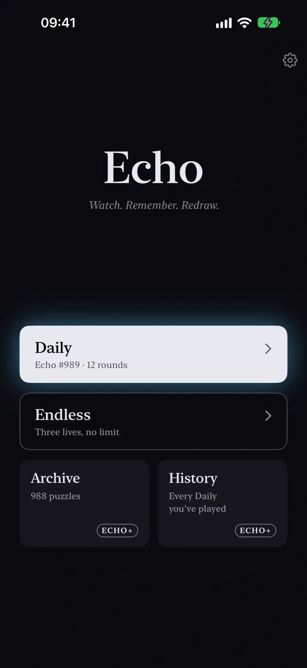 Echo - A Recall Game on iPhone