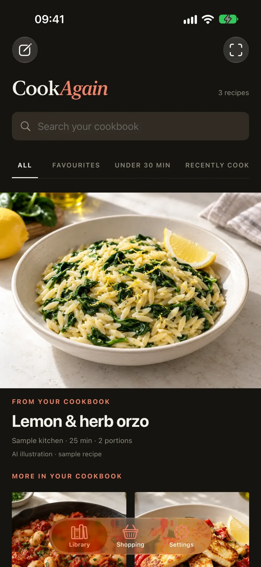CookAgain screenshot 8 (dark mode)