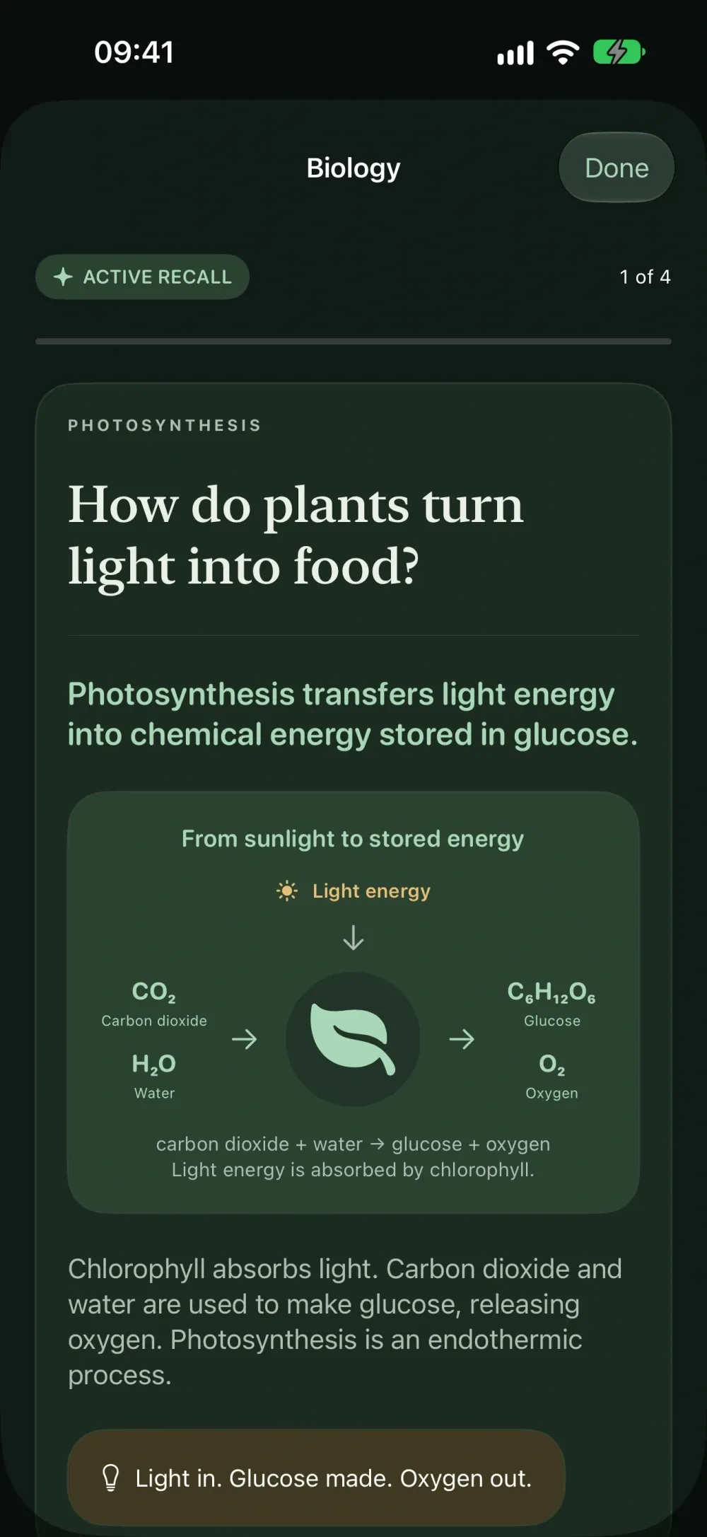 StudyLens screenshot 2 (dark mode)