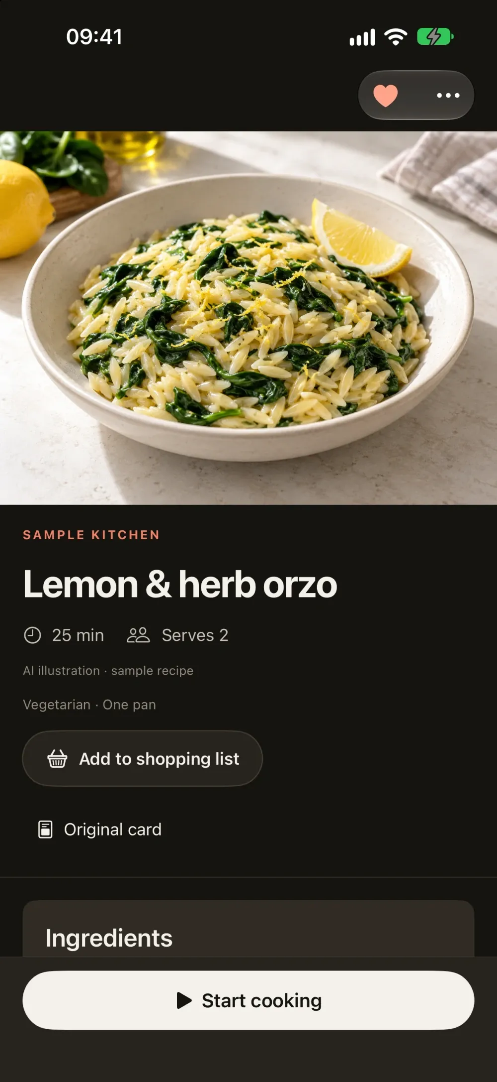 CookAgain screenshot 9 (dark mode)