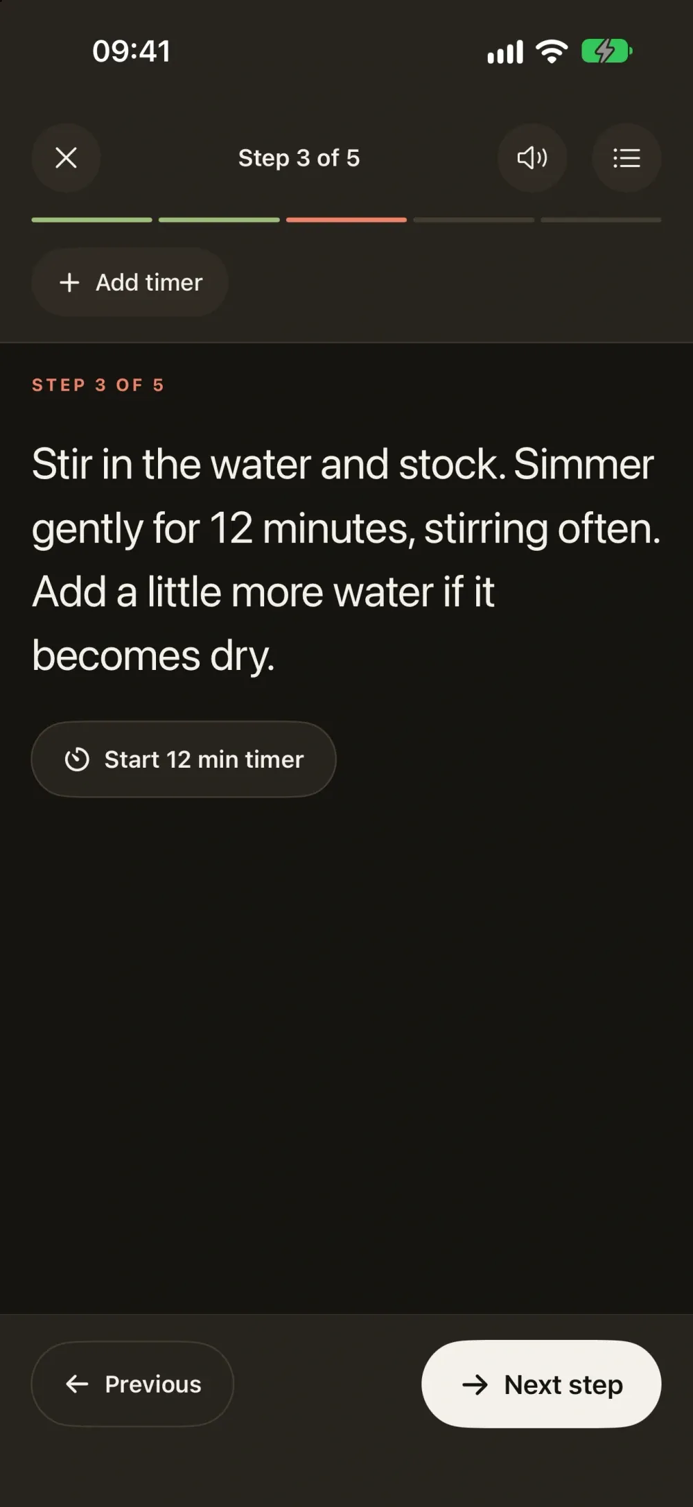 CookAgain screenshot 10 (dark mode)