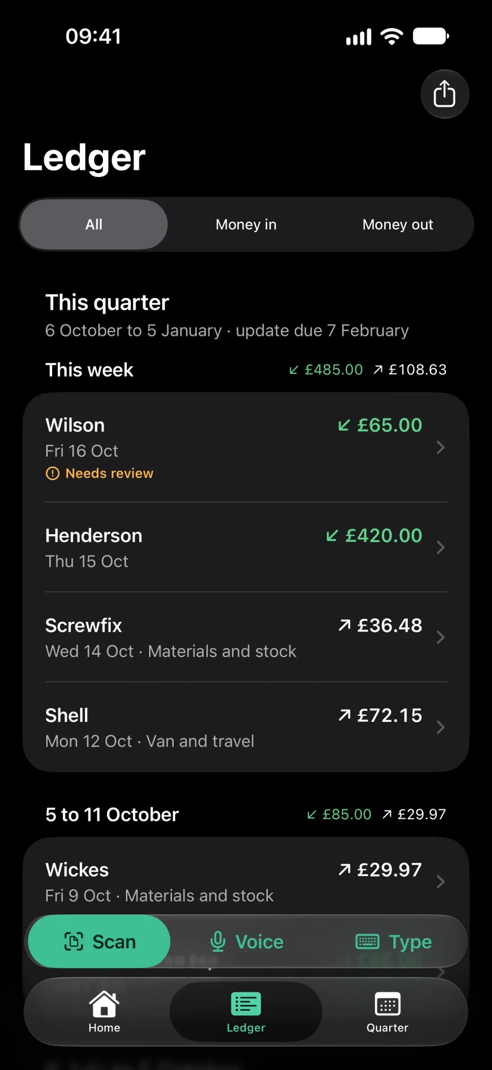 Graft: MTD for Trades screenshot 4 (dark mode)