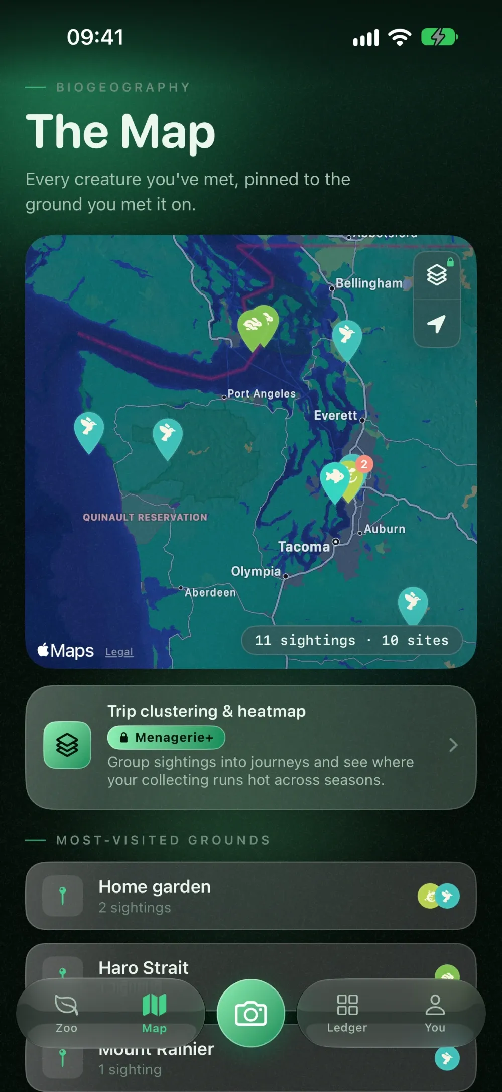Menagerie screenshot 4 (dark mode)