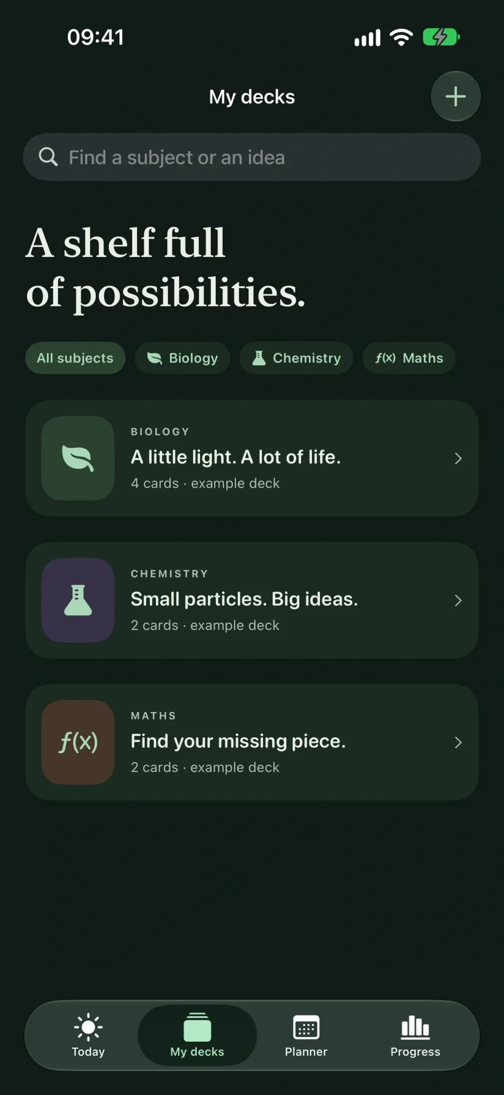 StudyLens screenshot 6 (dark mode)