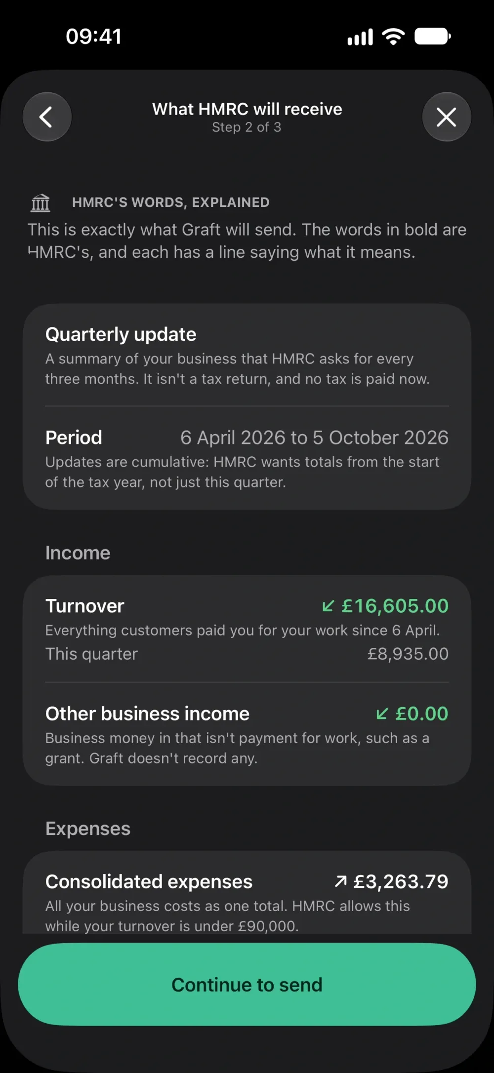 Graft: MTD for Trades screenshot 6 (dark mode)