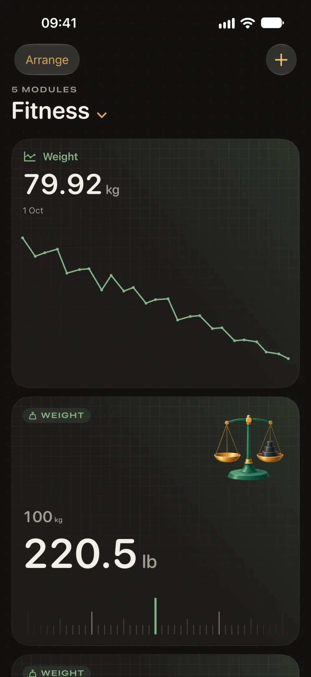 Ratio: Unit Converter screenshot 7 (dark mode)