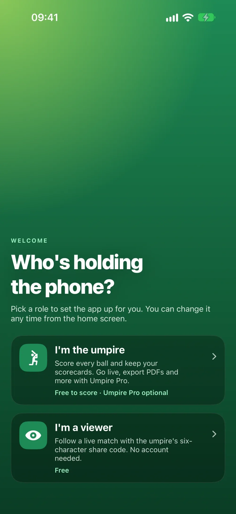 Umpire Score screenshot 8 (dark mode)