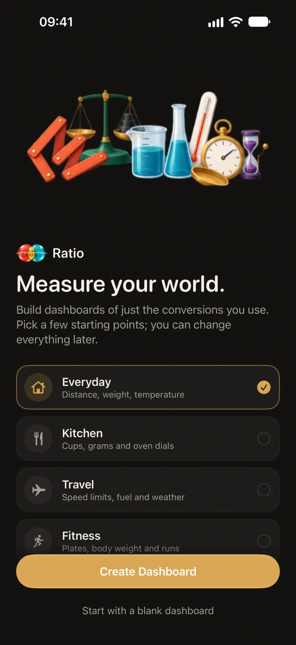 Ratio: Unit Converter screenshot 8 (dark mode)