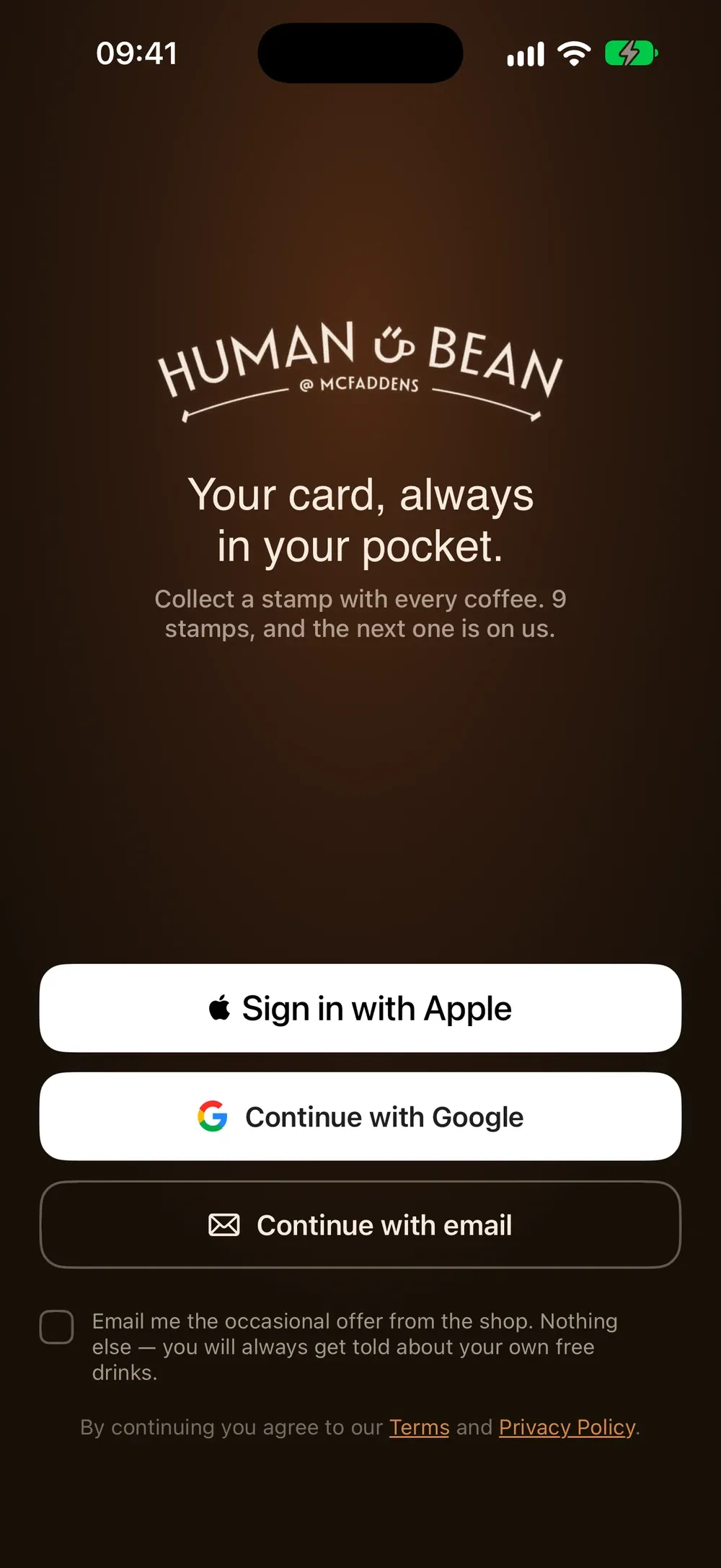 Human Bean on iPhone