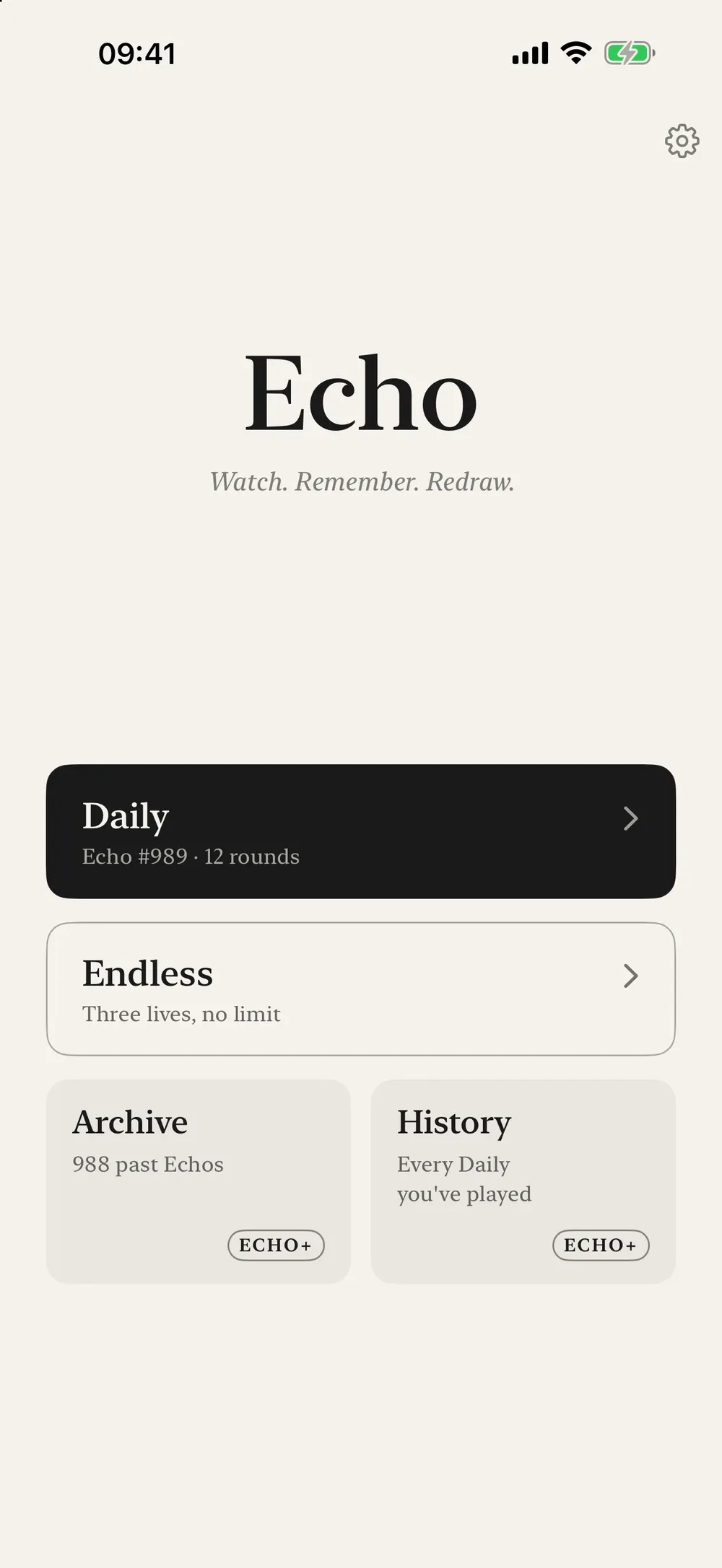 Echo - A Recall Game on iPhone
