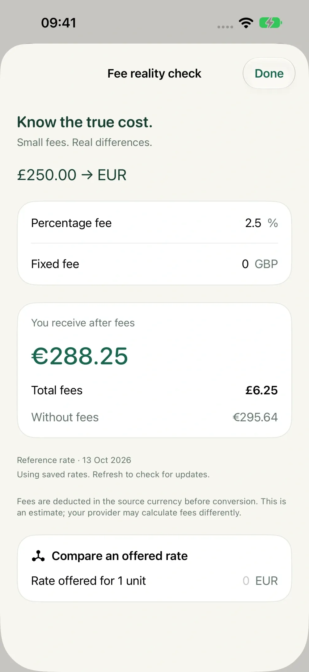 Tandem Currency screenshot 2 (light mode)