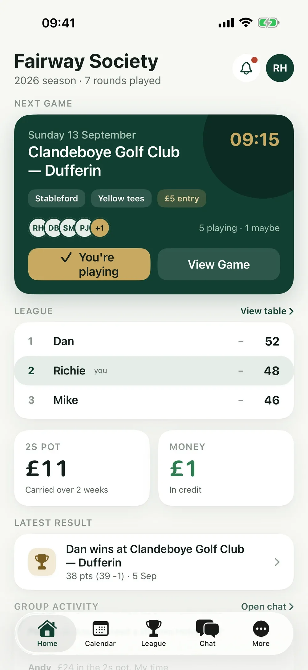 ScoreHouse screenshot 2 (light mode)