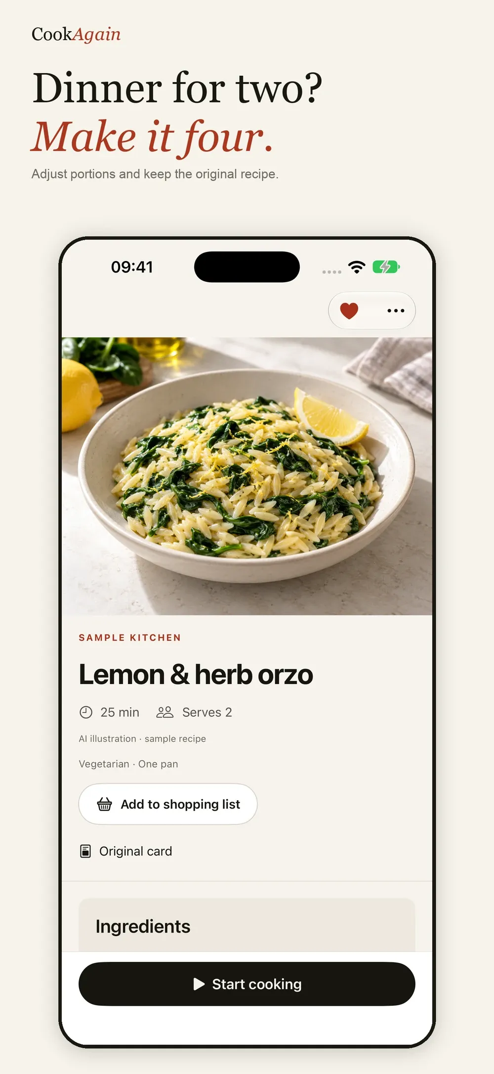 CookAgain screenshot 9 (light mode)