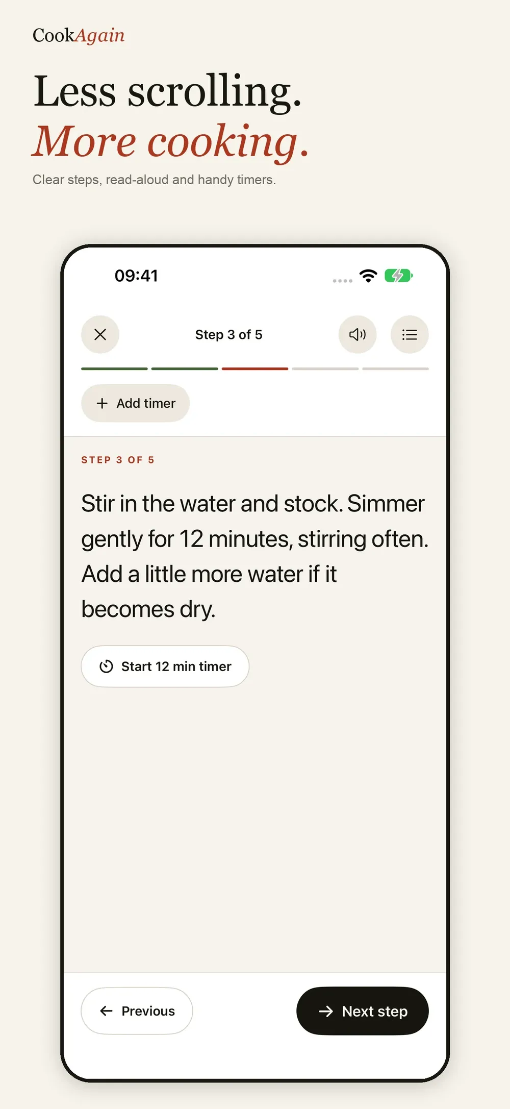 CookAgain screenshot 10 (light mode)