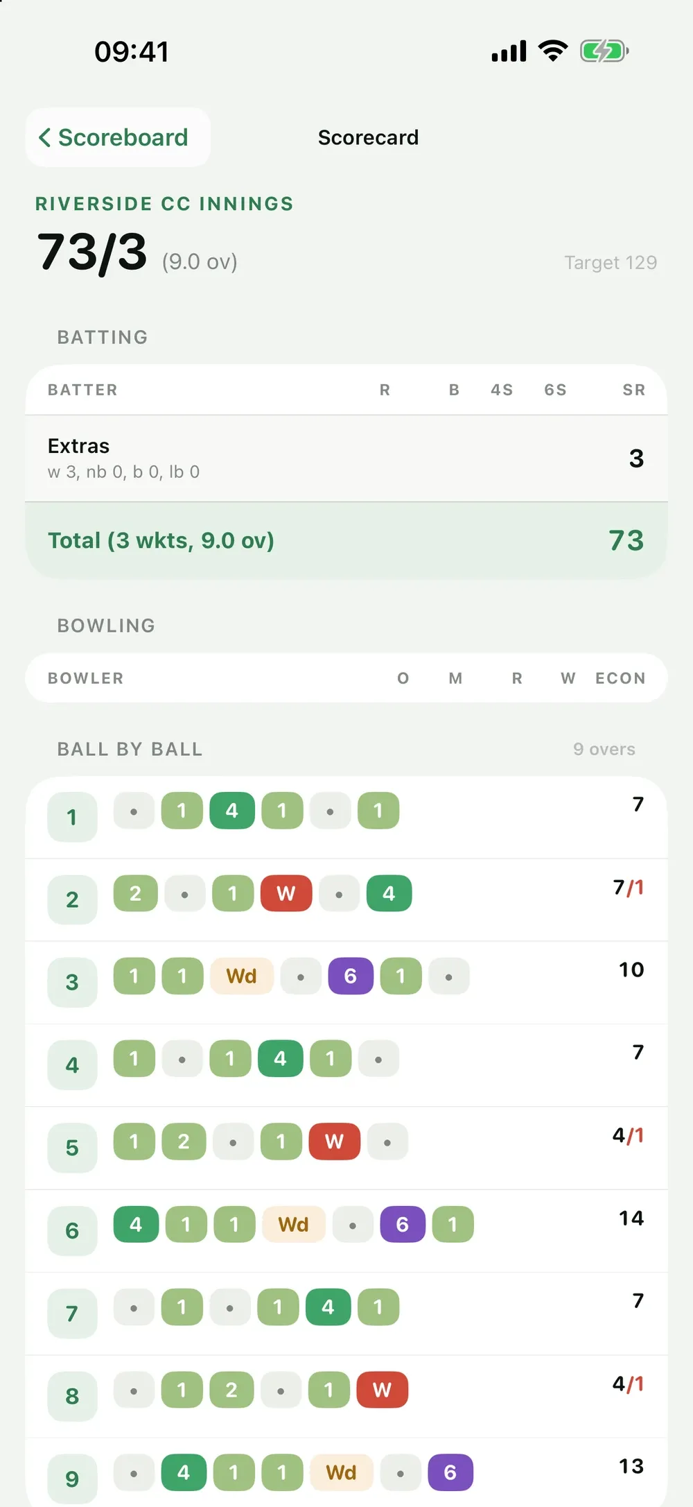Umpire Score screenshot 4 (light mode)