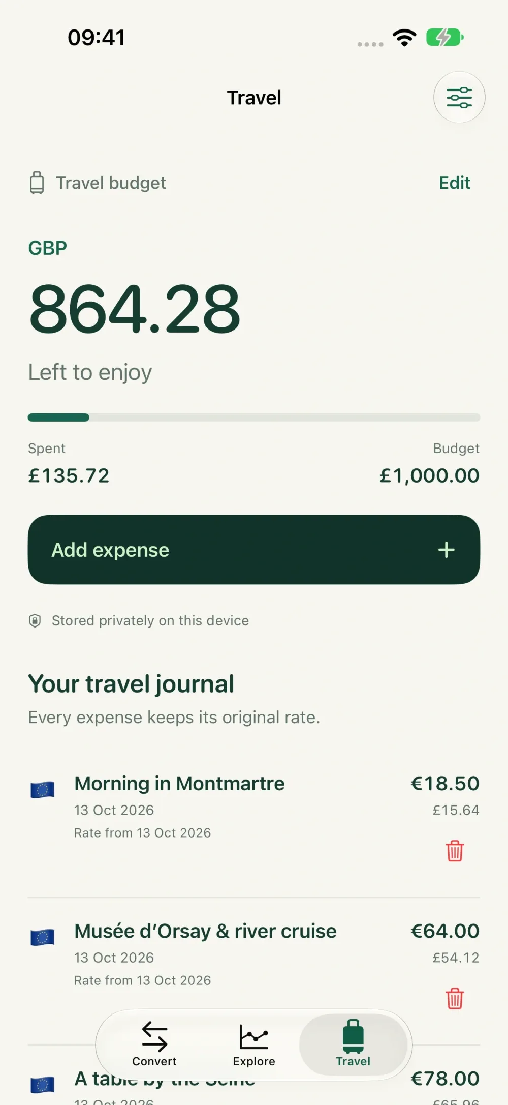 Tandem Currency screenshot 4 (light mode)