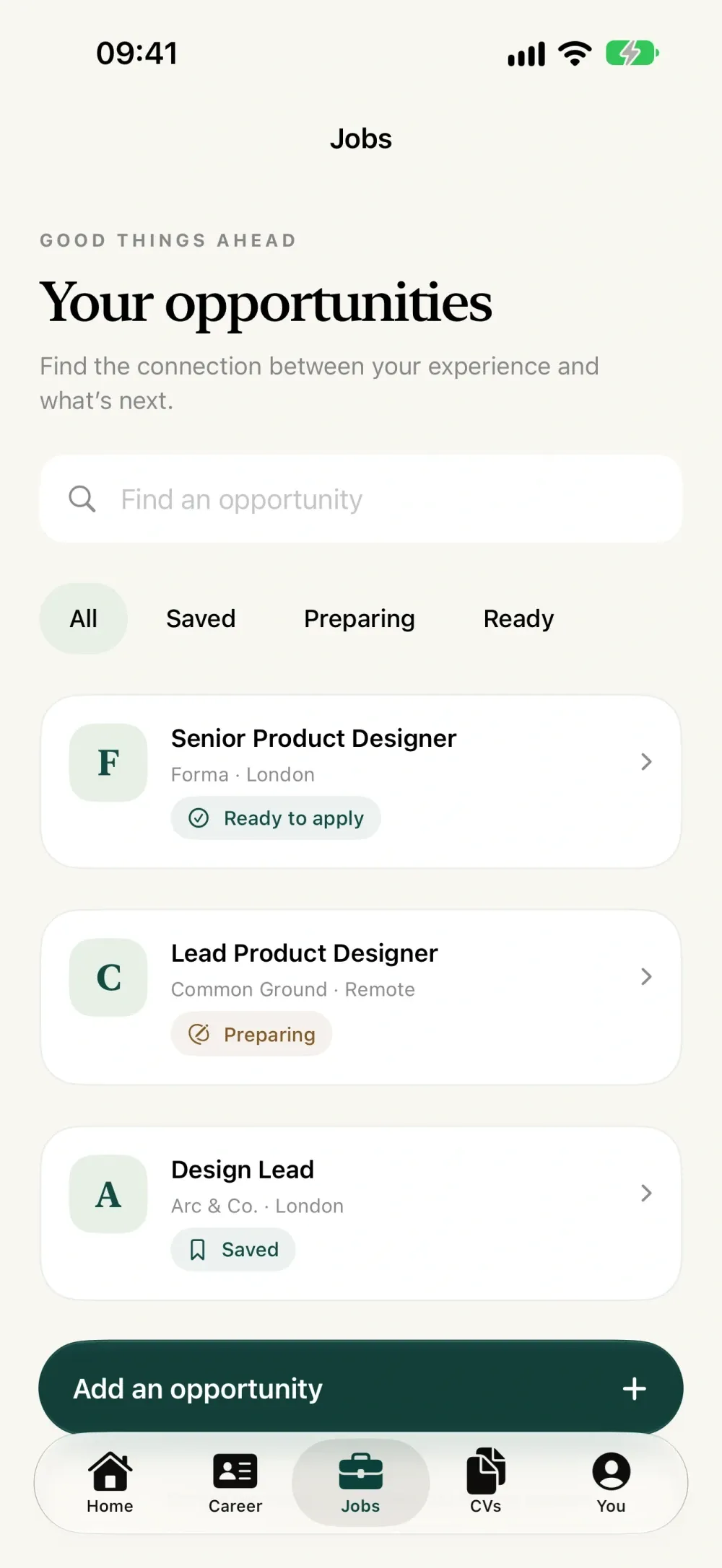 Shortlist screenshot 4 (light mode)