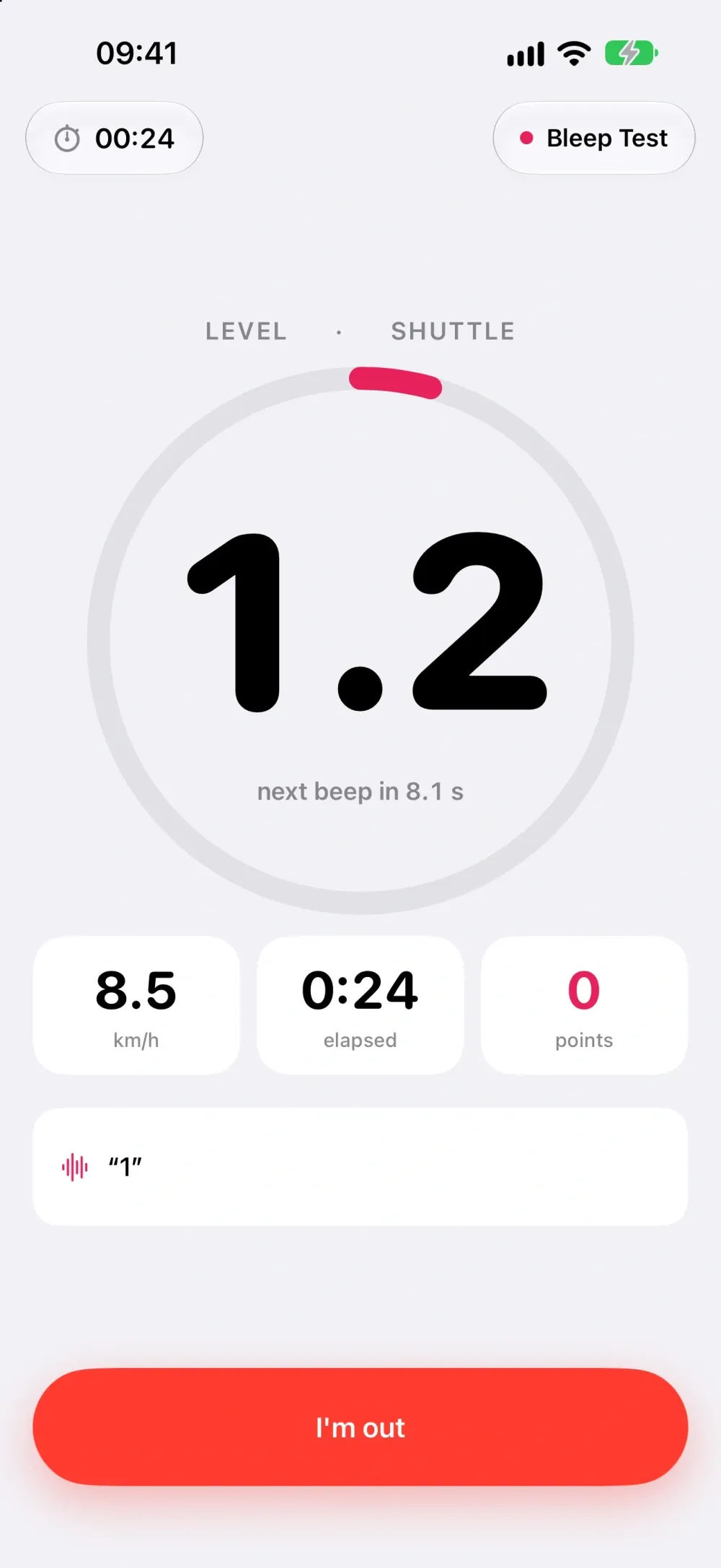 Bleep Test - Fitness Tests screenshot 4 (light mode)