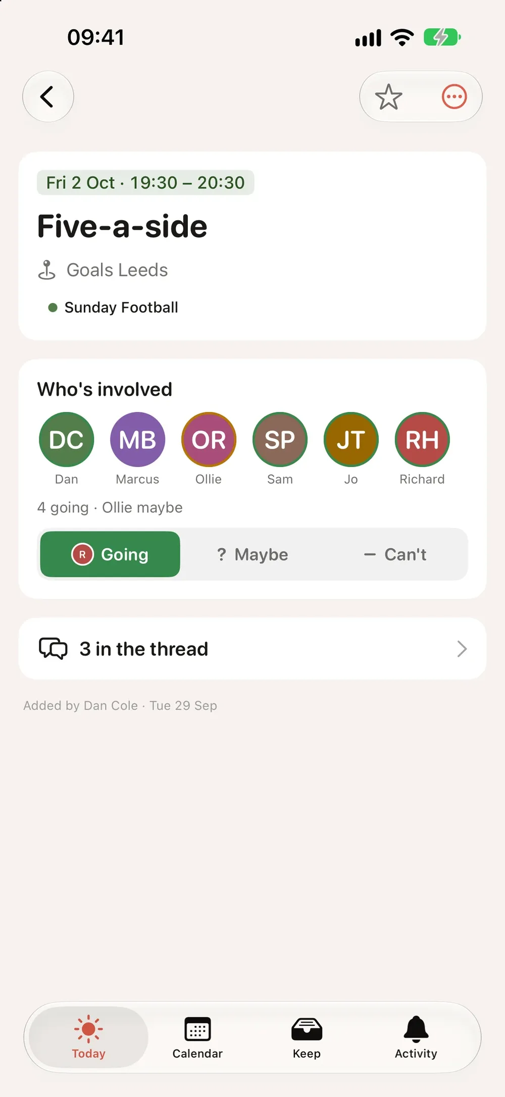 Mingle - Shared Calendar screenshot 6 (light mode)