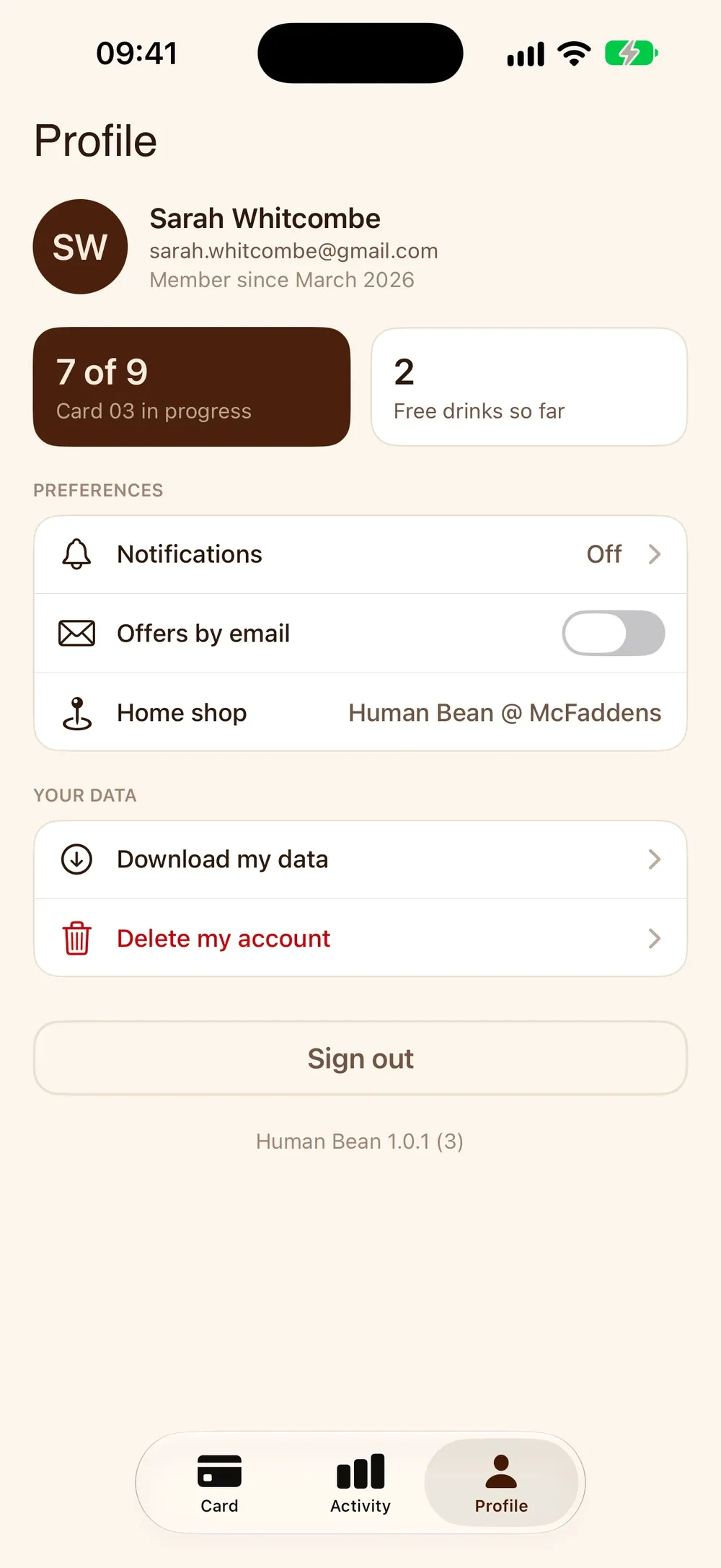 Human Bean screenshot 7 (light mode)
